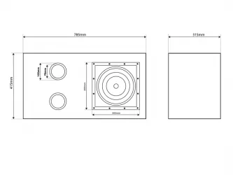 Subwoofer pasywny BLOW-1003 250W