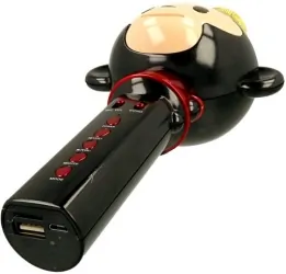 Mikrofon z głośnikiem bluetooth dla dzieci Forever Animal małpka - czarny - AMS-100