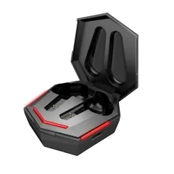 Bezprzewodowe podświetlane słuchawki bluetooth douszne TWS ART z mikrofonem czarne