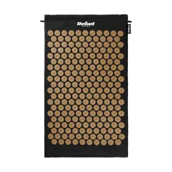 Mata zdrowotna z kolcami do akupresury z poduszką REBEL ACTIVE 72x42cm złota