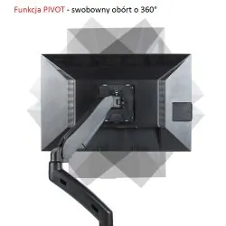 Uchwyt gazowy biurkowy do dwóch monitorów LED/LCD 13-27 cala