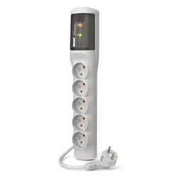 Listwa przedłużacz przeciwprzepięciowy ACAR XProtector easy 1,5m 5 gniazd 10A szara