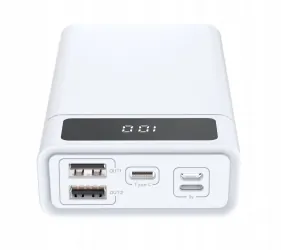 Powerbank 40000mAh 2xUSB QC PB40A USB-C biały