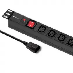 Listwa zasilająca RACK PDU Qoltec do szafy RACK 19&quot; 1U 10A 2m 8xIEC C13