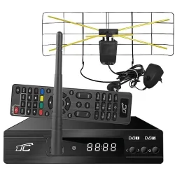 Zestaw telewizji naziemnej DVB-T tuner cyfrowy LTC DVB-T2 WiFi HEVC H.265 + antena pokojowa