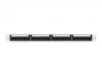 Patch panel 24x port 1U LANBERG do szafy RACK 19&quot; KAT.6A szary
