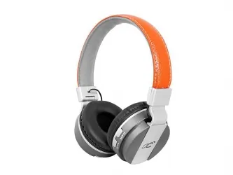 Słuchawki bezprzewodowe bluetooth LTC MIZZO mikrofon FM SD AUX - brązowe skórzane