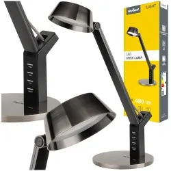 Lampka biurkowa LED REBEL z portem USB do ładowania