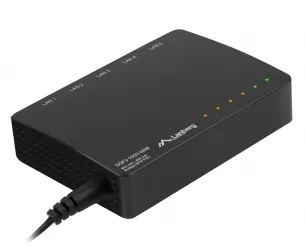 Switch LANBERG POE+ DESKTOP 5-PORT 1GB (4 PORTY POE, 30W/PORT, MAX 60W)
