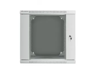 Szafa instalacyjna dwusekcyjna RACK wisząca 19'' 12U 600x600 drzwi szklane Lanberg - szara