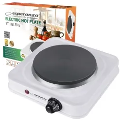 Kuchenka elektryczna jednopalnikowa Esperanza ST. HELENS - biała