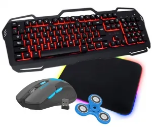 Zestaw Blow klawiatura z podświetleniem LED RED COLD STEEL + mysz bezprzewodowa + podkładka 