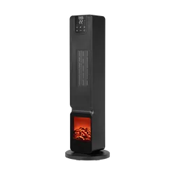 Termowentylator kolumnowy grzejnik PTC Teesa z imitacją kominka 800W/2000W