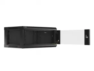Szafa instalacyjna RACK V2 wisząca 19&#039;&#039; 4U 600x450 drzwi szklane Lanberg  - czarna