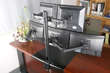 Uchwyt biurkowy gazowy do pięciu monitorów LED/LCD 13-20" L-05 ART seria PREM