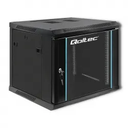 Szafa instalacyjna RACK Qoltec 19&#039;&#039; 9U 600 x 500 x 600 - czarna