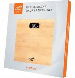 Elektroniczna waga  łazienkowa LTC z termometrem do 180 kg bambusowa