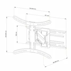 Uchwyt do telewizora TV LED/LCD AR-71 ART 23-55