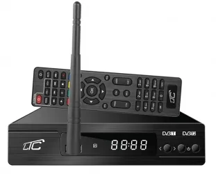 Zestaw telewizji naziemnej DVB-T tuner cyfrowy LTC DVB-T2 WiFi HEVC H.265 + antena pokojowa
