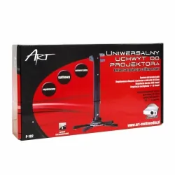 Uchwyt sufitowy ścienny do projektora multimedialnego ART P-102B 15 kg obrotowy czarny