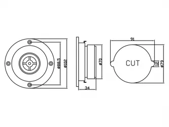 Głośnik samochodowy BLOW YDQ401 4