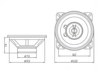 Komplet głośników samochodowych blister samochodowy BLOW R-100 4 Ohm