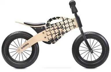 Rowerek biegowy drewniany Caretero Toyz Enduro pompowane koła 12" - naturalnie drewniany