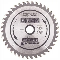 Tarcza widiowa do drewna 160x20 40 zębów Powermat TDD-160x20x40Z
