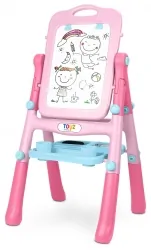 Magnetyczna tablica edukacyjna Caretero Toyz Pink dwustronna klasyczna i whiteboard