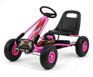 Gokart na pedały Milly Mally THOR różowy