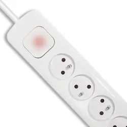 Listwa antyprzepięciowa Qoltec 2xUSB 4 gniazda z uziemieniem 1.8m biała