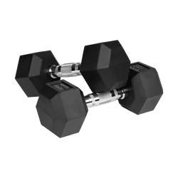 Hantle żeliwne gumowane HEX 2x 8kg REBEL ACTIVE
