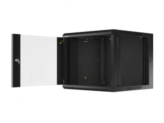 Szafa instalacyjna RACK wisząca 19'' 9U 570x600 drzwi szklane Lanberg  - czarna