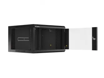 Szafa instalacyjna RACK wisząca 19'' 6U 570x600 drzwi szklane Lanberg  - czarna