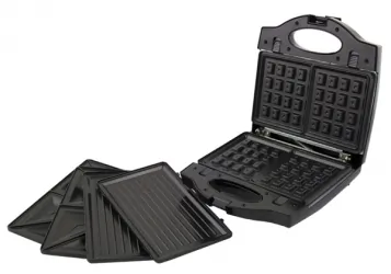 Toster gofrownica sandwich Esperanza 3w1 PORTABELLA opiekacz grill 700W nieprzywierający - czarny