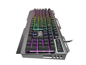 Zestaw klawiatura aluminiowa Genesis RHOD 420 + mysz + słuchawki + podświetlana mata gamingowa