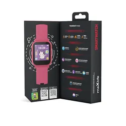 Zestaw dla dzieci kamera aparat Forever Smile SKC-100   zegarek smartwatch Maxlife Kids MXSW-200 różowy