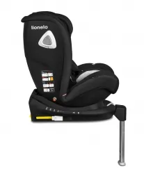 Fotelik samochodowy przód tył LIONELO BRAAM 0-36 KG ISOFIX + noga - kolor czarny