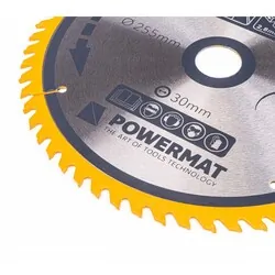 Tarcza widiowa do drewna 255x30 60 zębów Powermat TDD-255x30x60Z