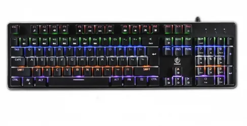 Aluminiowa mechaniczna klawiatura gamingowa dla graczy REBELTEC IMPERATOR z podświetleniem + mysz + mata LED + głośniki Boogie