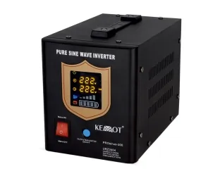 Awaryjne źródło zasilania KEMOT PROsinus-300 przetwornica z czystym przebiegiem sinusoidalnym i funkcją ładowania 12 V/300 W czarny 