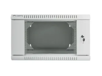 Szafa instalacyjna RACK wisząca dwusekcyjna 19'' 6U 600x600 drzwi szklane Lanberg  - szara