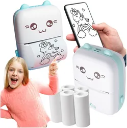 Drukarka termiczna Bluetooth Maxlife MXTP-100 niebieska