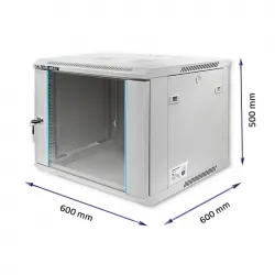 Szafa instalacyjna RACK Qoltec 19&#039;&#039; 9U 600 x 500 x 600 - szara