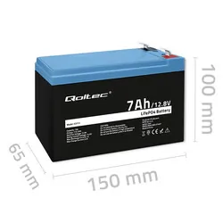 Akumulator LiFePO4 litowo-żelazowo-fosforanowy Qoltec 12.8V 7Ah 89.6Wh BMS