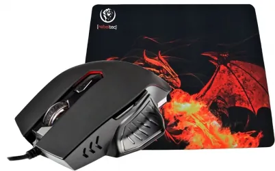 Optyczna podświetlana mysz dla graczy Rebeltec Red Dragon 2400 DPI