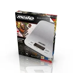Elektroniczna metalowa waga kuchenna inox Mesko MS 3169 white do 5 kg