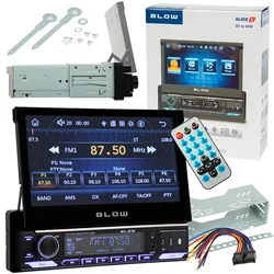 Radio samochodowe BLOW SlideX 1DIN 7'' RDS CarPlay Android Auto USB microSD Bluetooth   pilot