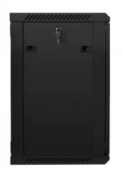 Szafa instalacyjna RACK wisząca 19'' 15U 600x450 drzwi szklane Lanberg - czarna