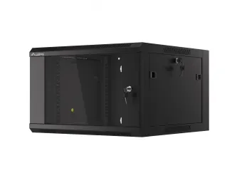 Szafa instalacyjna RACK wisząca 19'' 6U 570x600 drzwi szklane Lanberg  - czarna